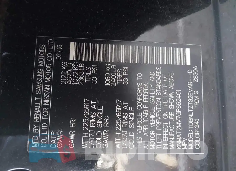 KNMAT2MV7GP662401 Photo# 9