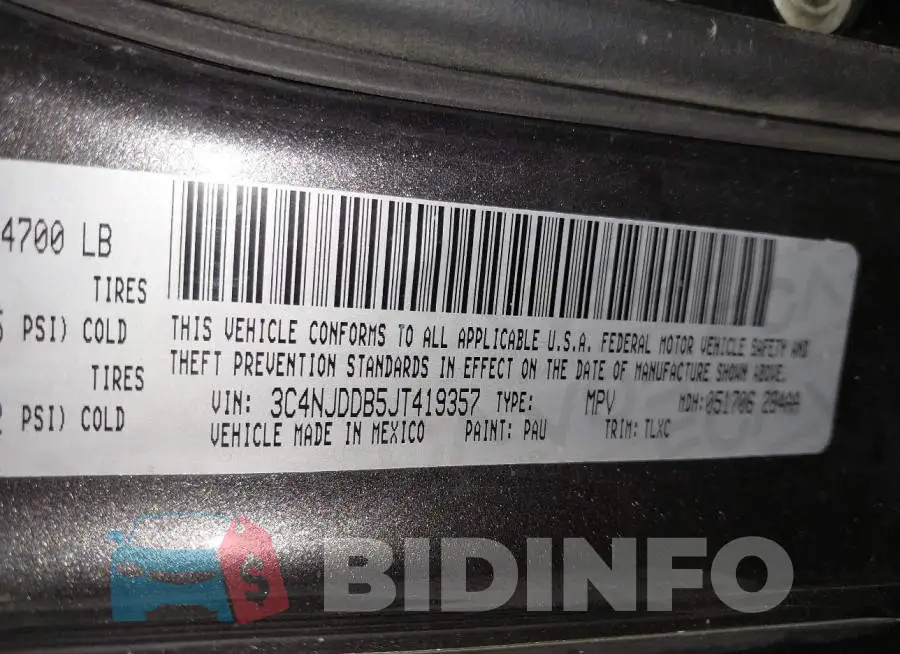 3C4NJDDB5JT419357 Photo# 9