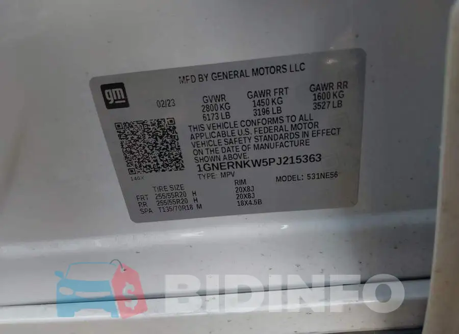 1GNERNKW5PJ215363 Photo# 9