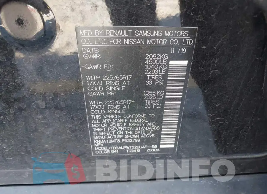 KNMAT2MT3LP532799 Photo# 9