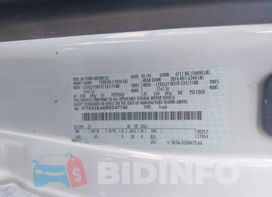 1FT8X2AA6REC97745 Photo# 8