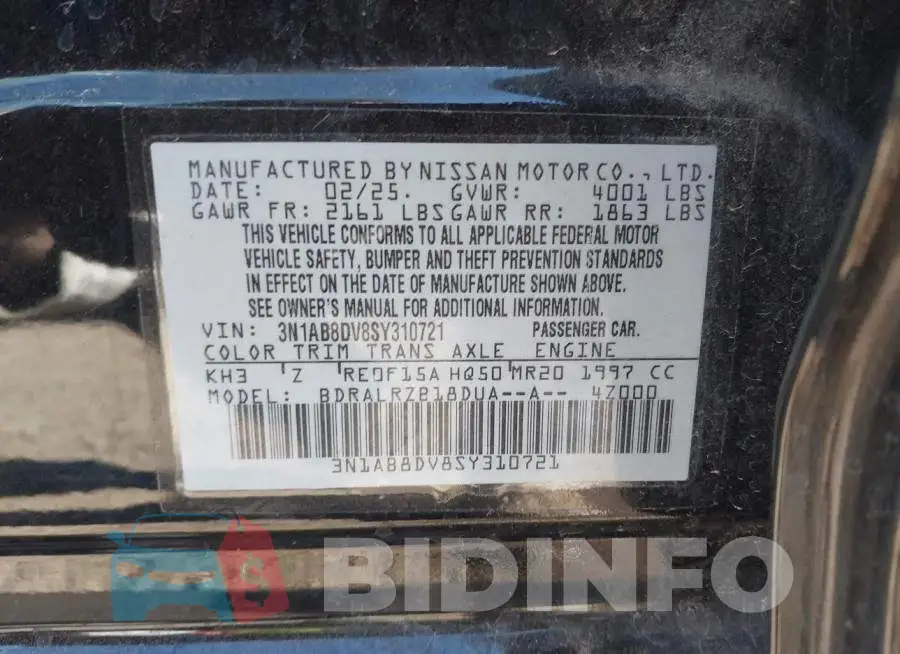 3N1AB8DV8SY310721 Photo# 9