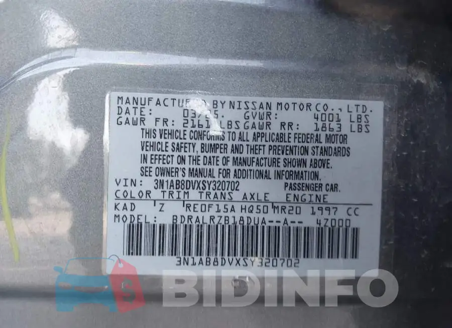 3N1AB8DVXSY320702 Photo# 9