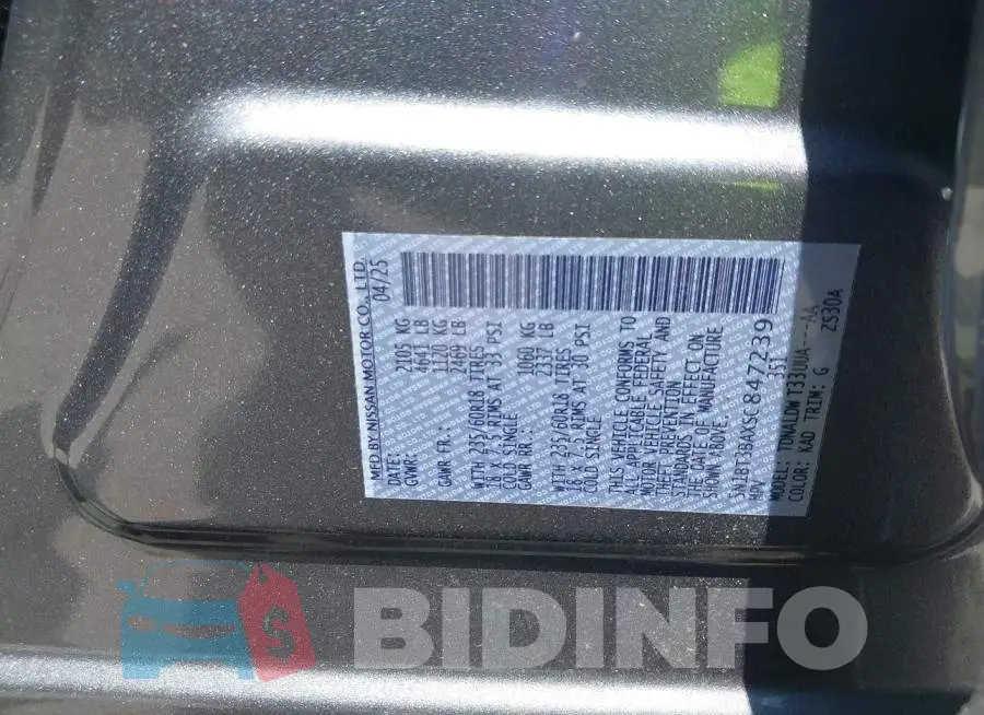 5N1BT3BAXSC847239 Photo# 9