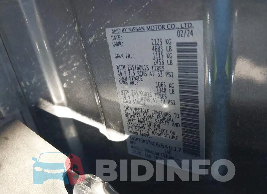 5N1BT3BB7RC684617 Photo# 9