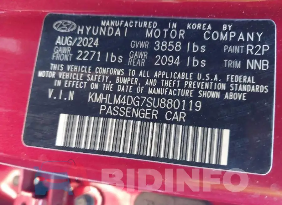 KMHLM4DG7SU880119 Photo# 9