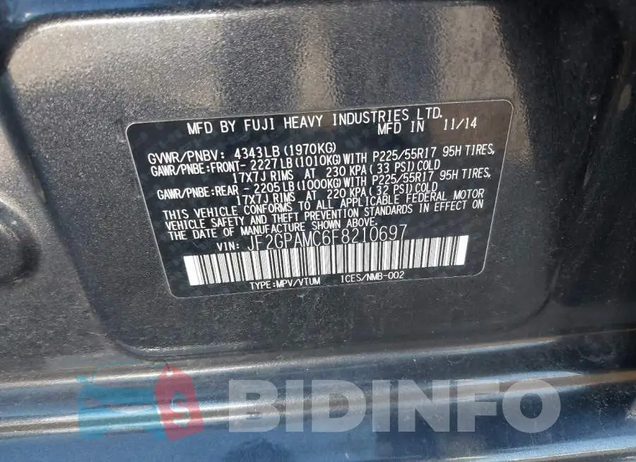 JF2GPAMC6F8210697 Photo# 9