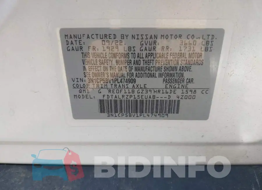 3N1CP5BV1PL474909 Photo# 9