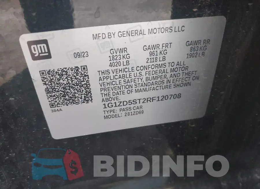 1G1ZD5ST2RF120708 Photo# 9