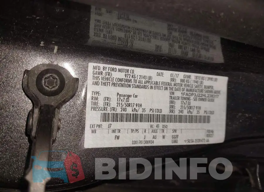 1FADP3J22HL238317 Photo# 9
