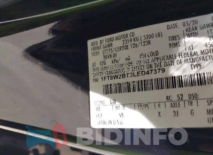 1FT8W2BT3LED47379 Photo# 8