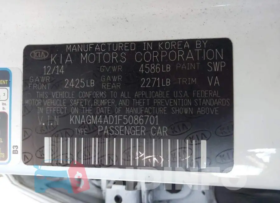 KNAGM4AD1F5086701 Photo# 9