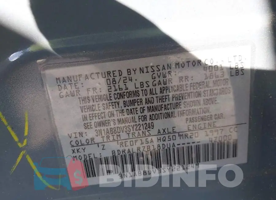 3N1AB8DV3SY221249 Photo# 9