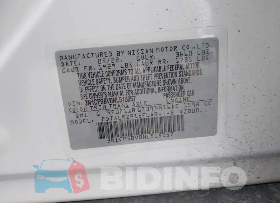 3N1CP5BV0NL515057 Photo# 9