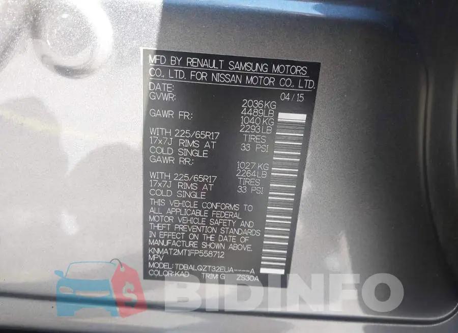 KNMAT2MT1FP558712 Photo# 9
