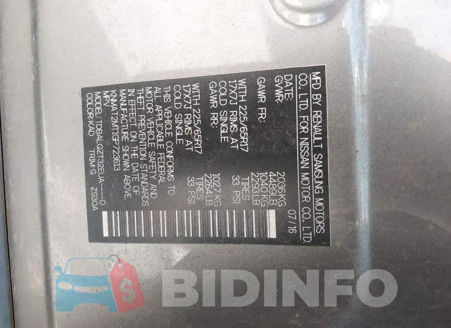 KNMAT2MT1GP723613 Photo# 9
