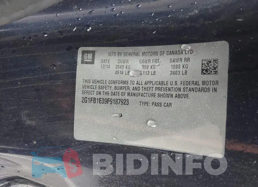 2G1FB1E39F9187923 Photo# 9