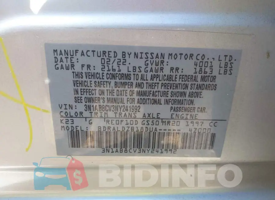 3N1AB8CV3NY241992 Photo# 9