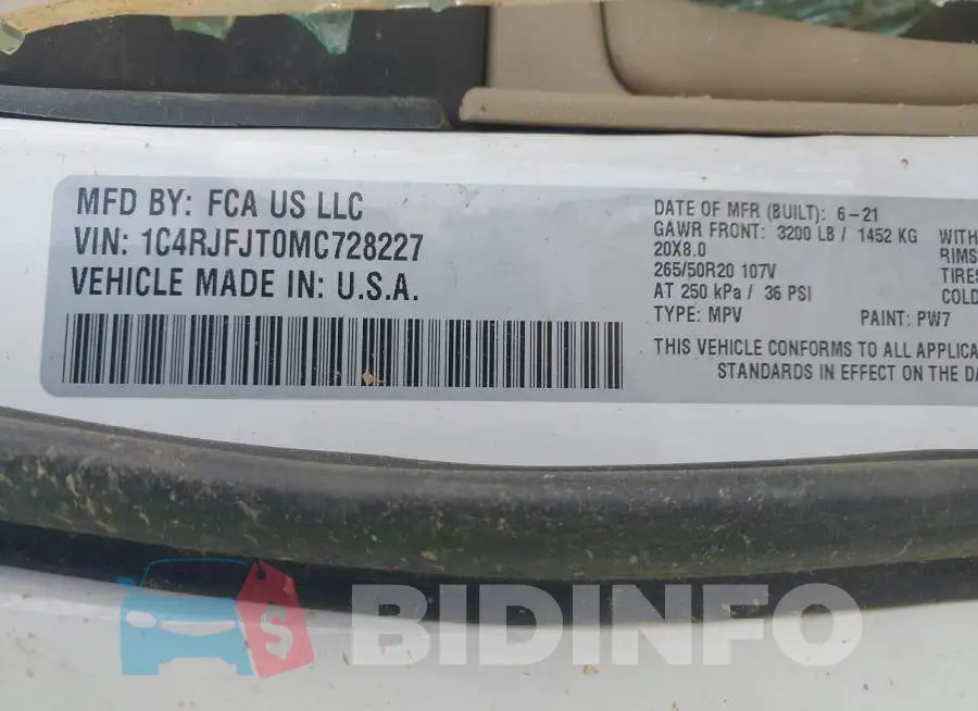 1C4RJFJT0MC728227 Photo# 9