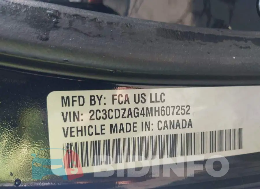 2C3CDZAG4MH607252 Photo# 9