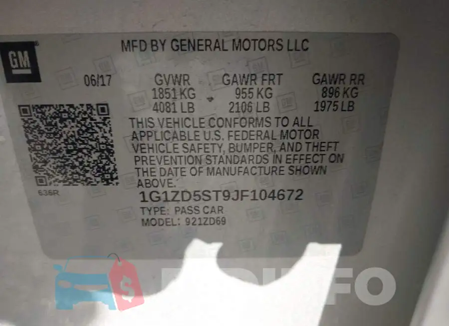 1G1ZD5ST9JF104672 Photo# 9