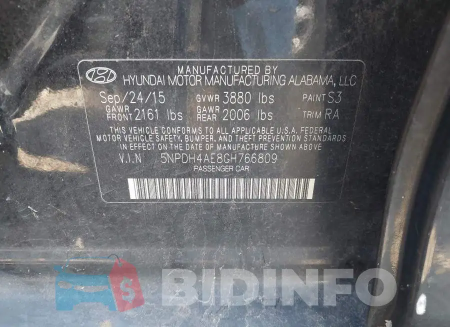 5NPDH4AE8GH766809 Photo# 9