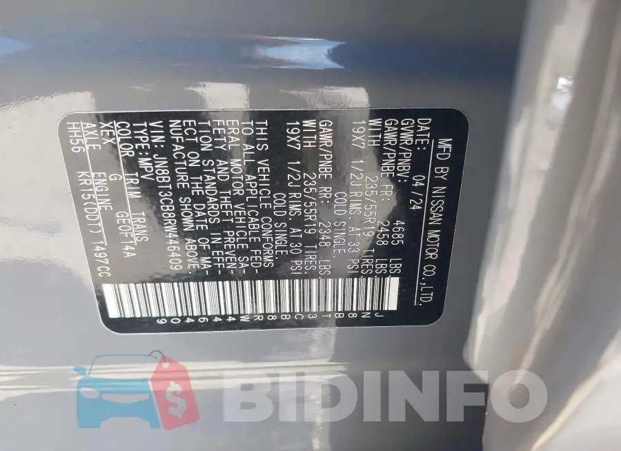 JN8BT3CB8RW446409 Photo# 9
