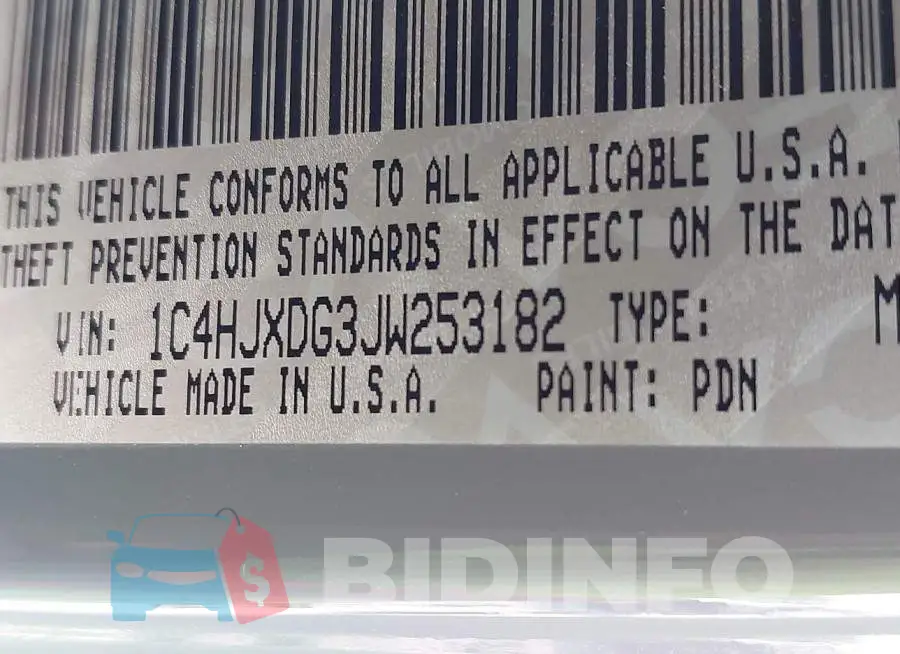 1C4HJXDG3JW253182 Photo# 9