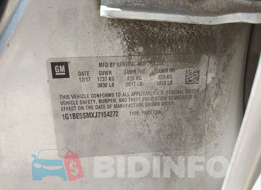 1G1BE5SMXJ7154272 Photo# 9