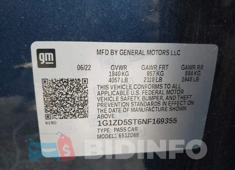 1G1ZD5ST6NF169355 Photo# 9