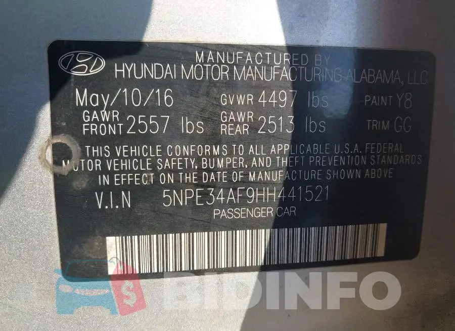 5NPE34AF9HH441521 Photo# 9