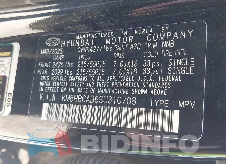 KM8HBCAB6SU310708 Photo# 9