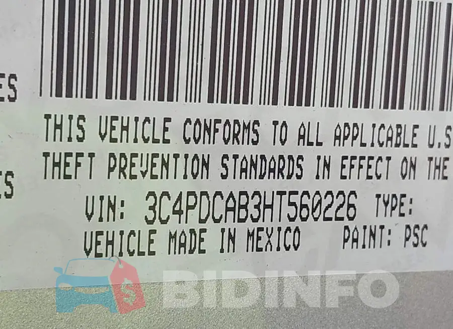 3C4PDCAB3HT560226 Photo# 9