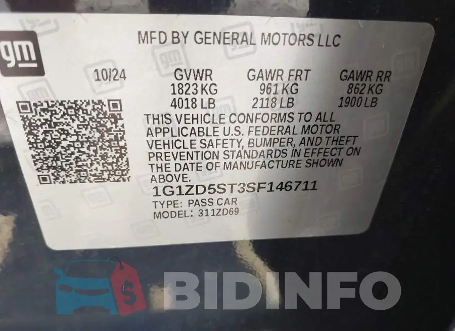 1G1ZD5ST3SF146711 Photo# 9
