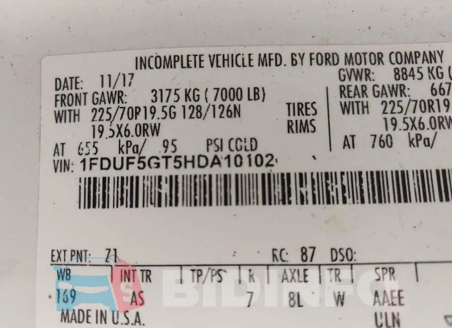 1FDUF5GT5HDA10102 Photo# 9