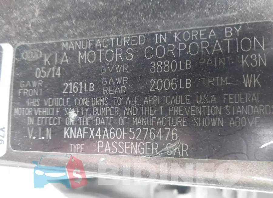 KNAFX4A60F5276476 Photo# 9
