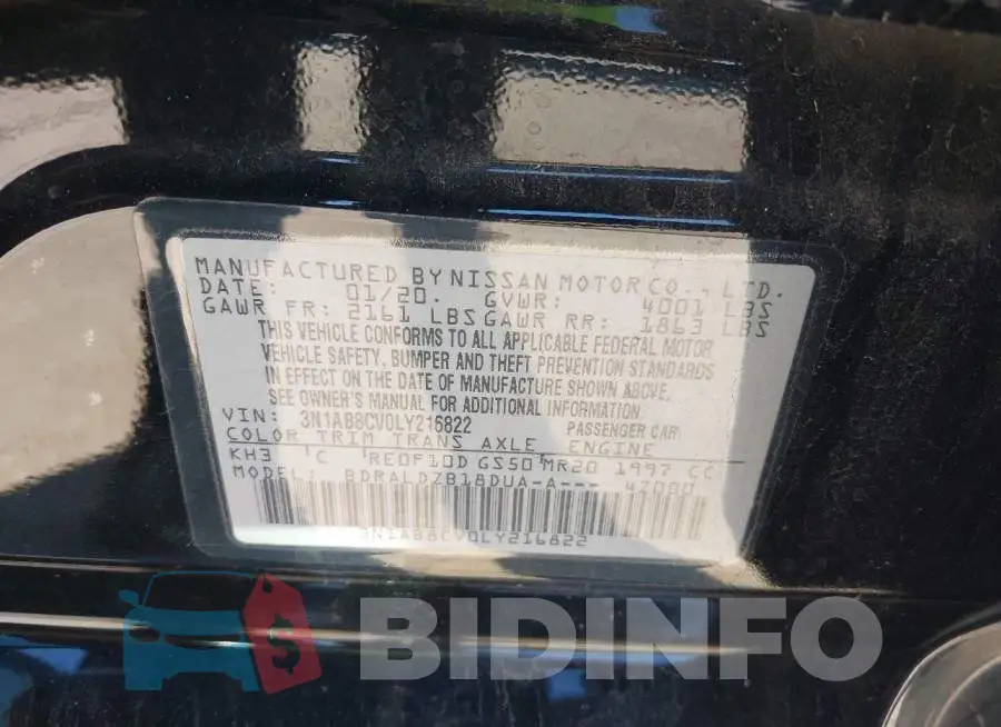 3N1AB8CV0LY216822 Photo# 9