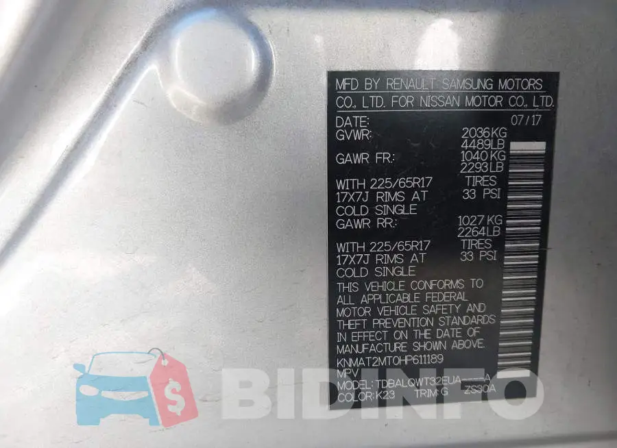KNMAT2MT0HP611189 Photo# 9