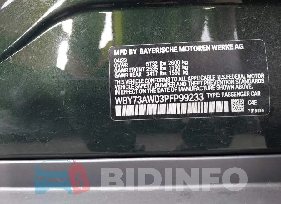 WBY73AW03PFP99233 Photo# 9