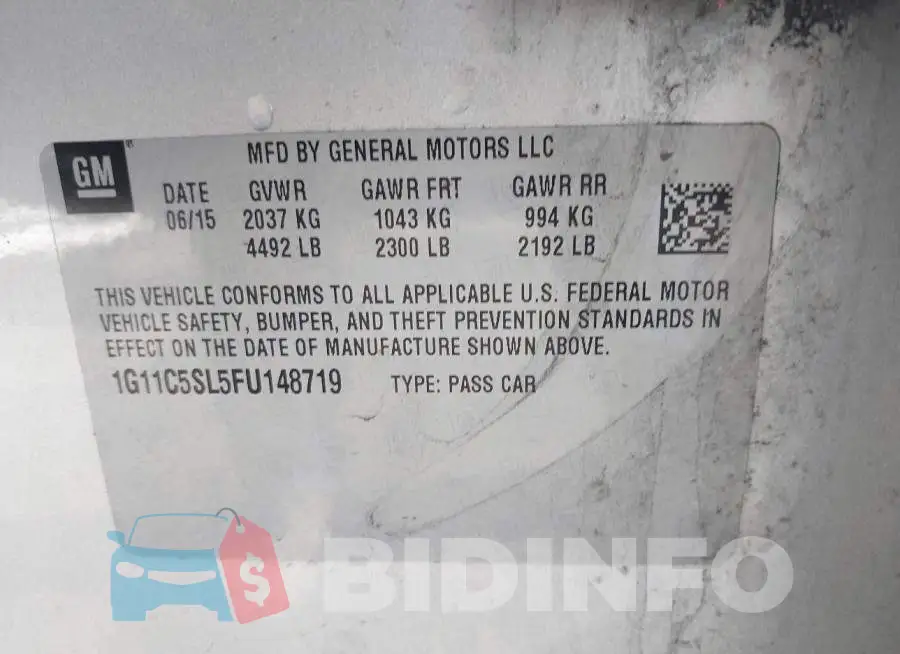 1G11C5SL5FU148719 Photo# 9