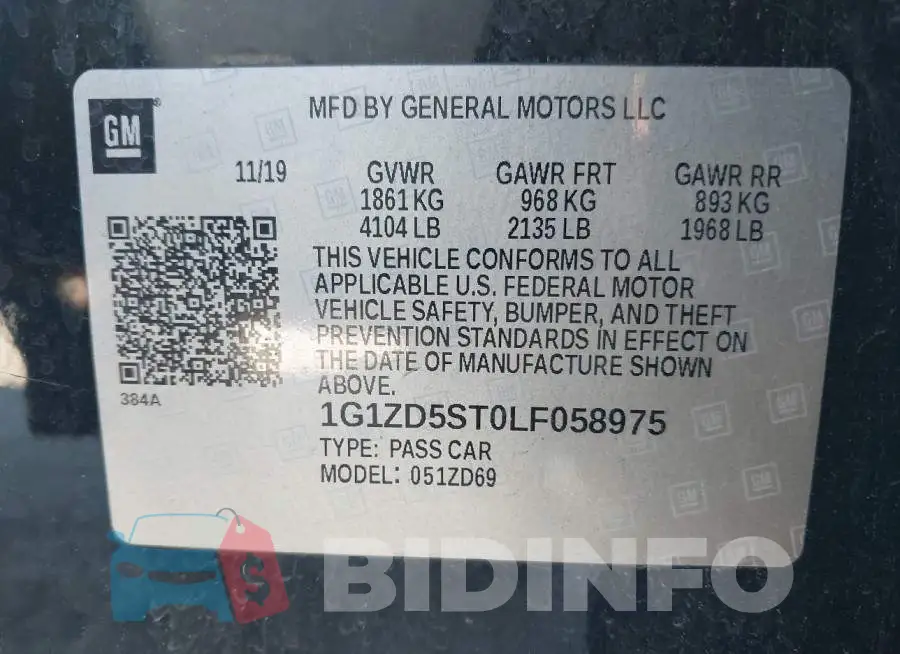 1G1ZD5ST0LF058975 Photo# 9