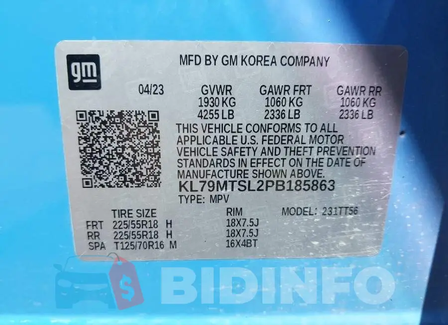 KL79MTSL2PB185863 Photo# 9