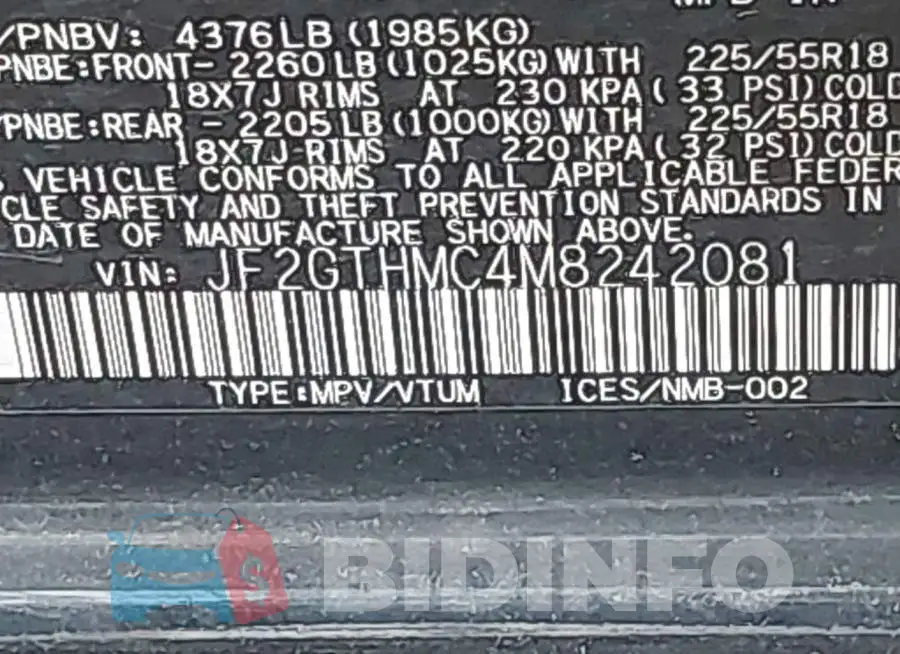 JF2GTHMC4M8242081 Photo# 9