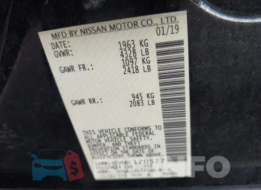 1N4BL4CV6KC170577 Photo# 9