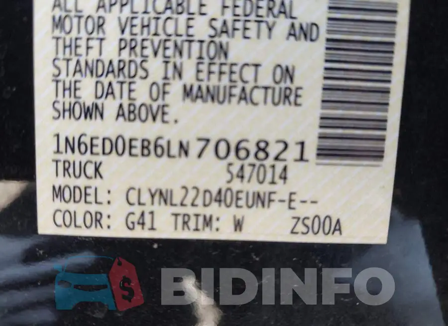 1N6ED0EB6LN706821 Photo# 9