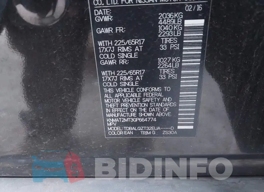 KNMAT2MT3GP664774 Photo# 9