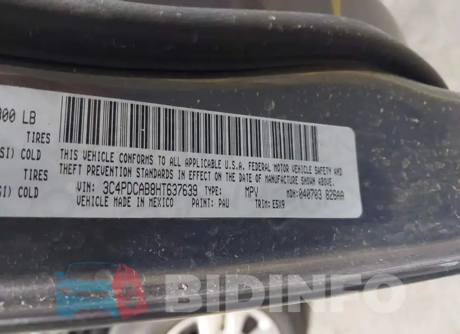 3C4PDCAB8HT637639 Photo# 9