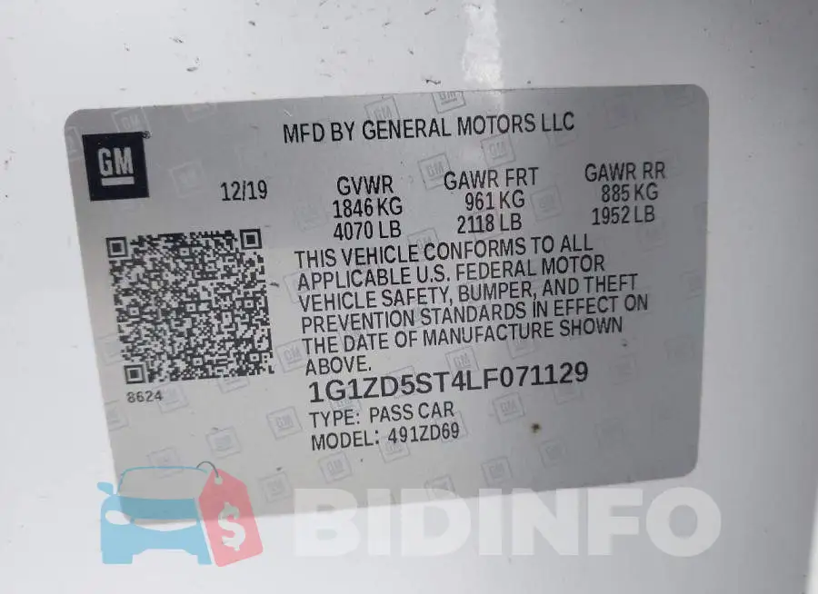 1G1ZD5ST4LF071129 Photo# 9