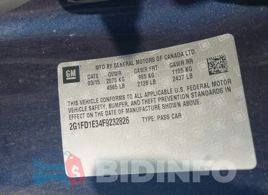 2G1FD1E34F9232826 Photo# 9
