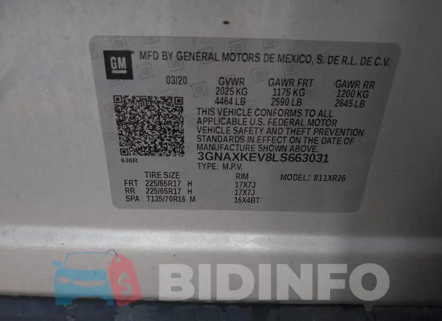 3GNAXKEV8LS663031 Photo# 9